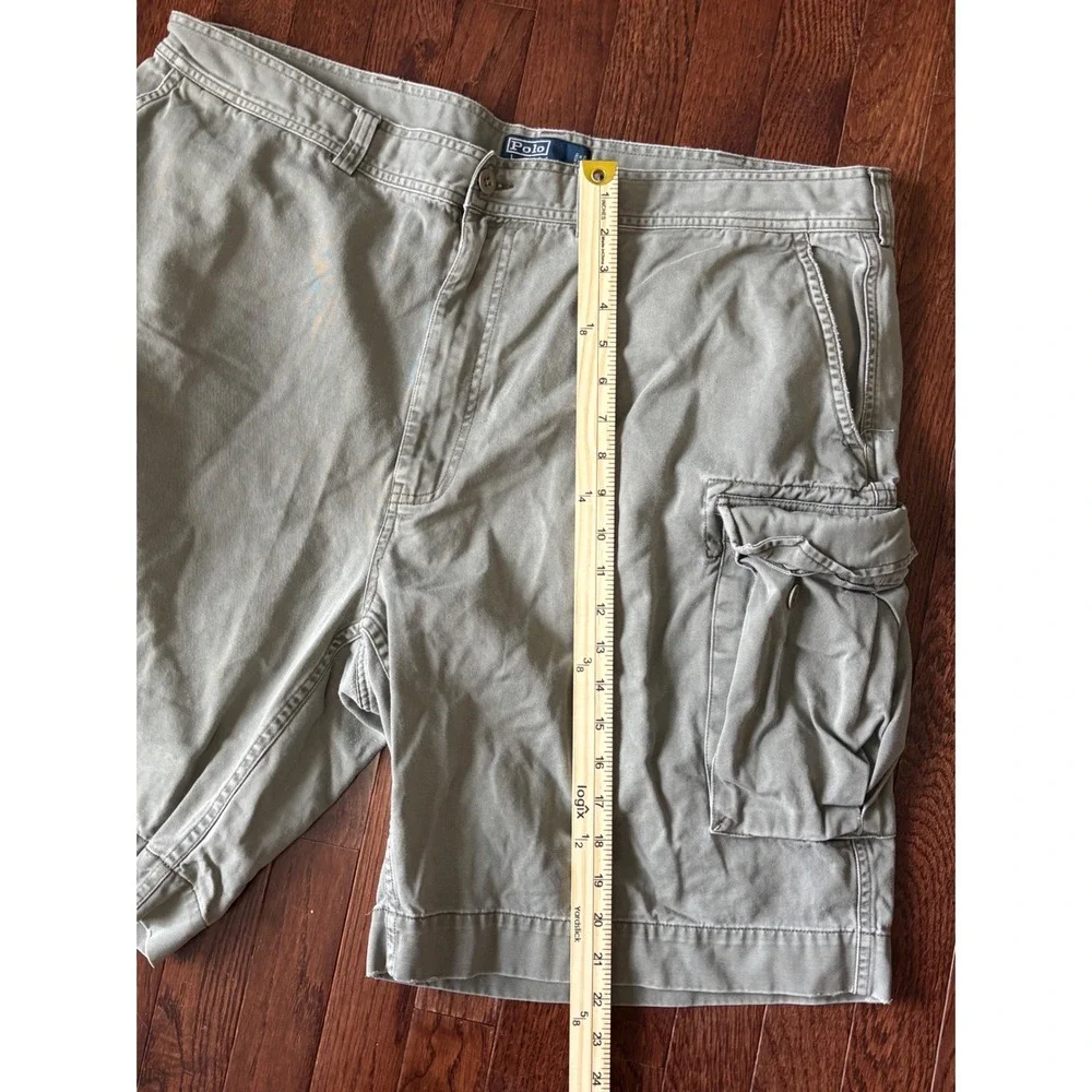 Polo Ralph Lauren Mens Cargo Shorts Size 42 Green Cotton Twill Utility Relaxed